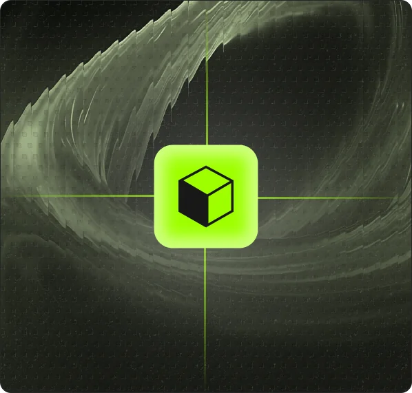 Agency logo with a digital wave background