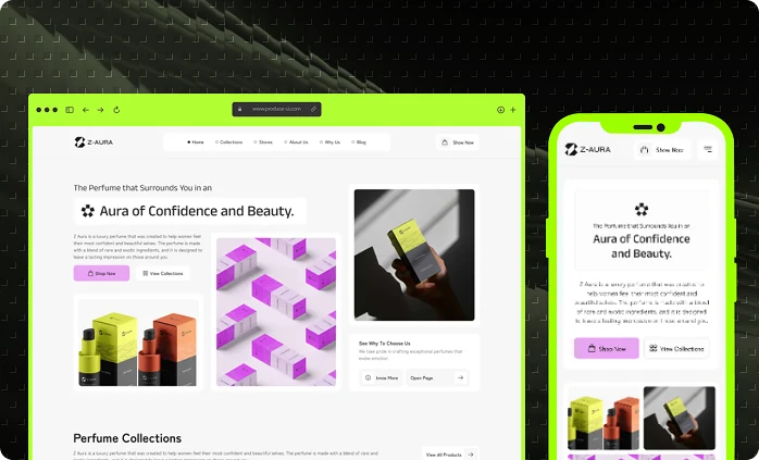 E-Commerce Platform responsive website design for desktop and mobile