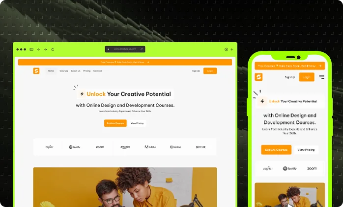 Supply chain management platform responsive design for desktop and mobile