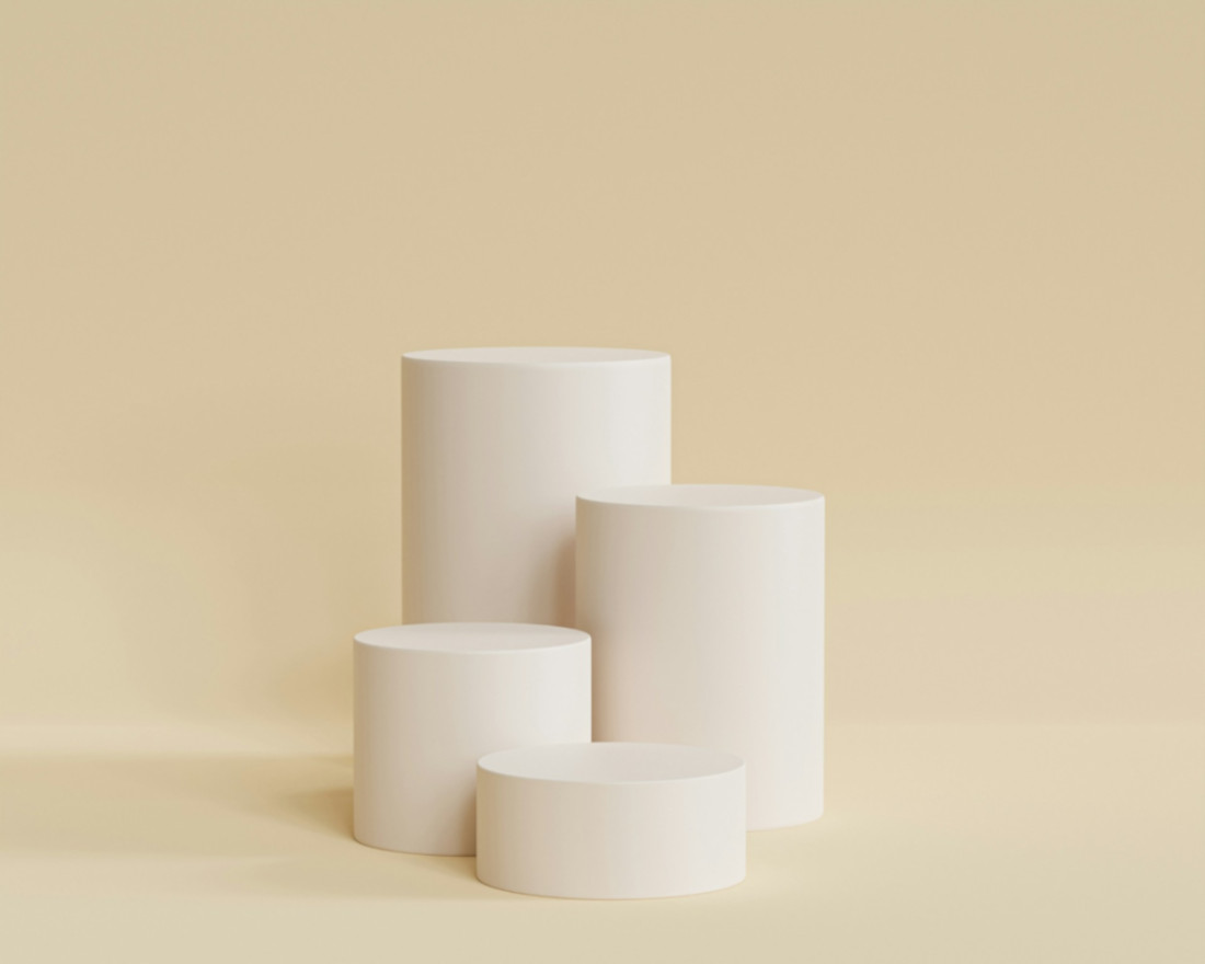 White paper rolls on a table